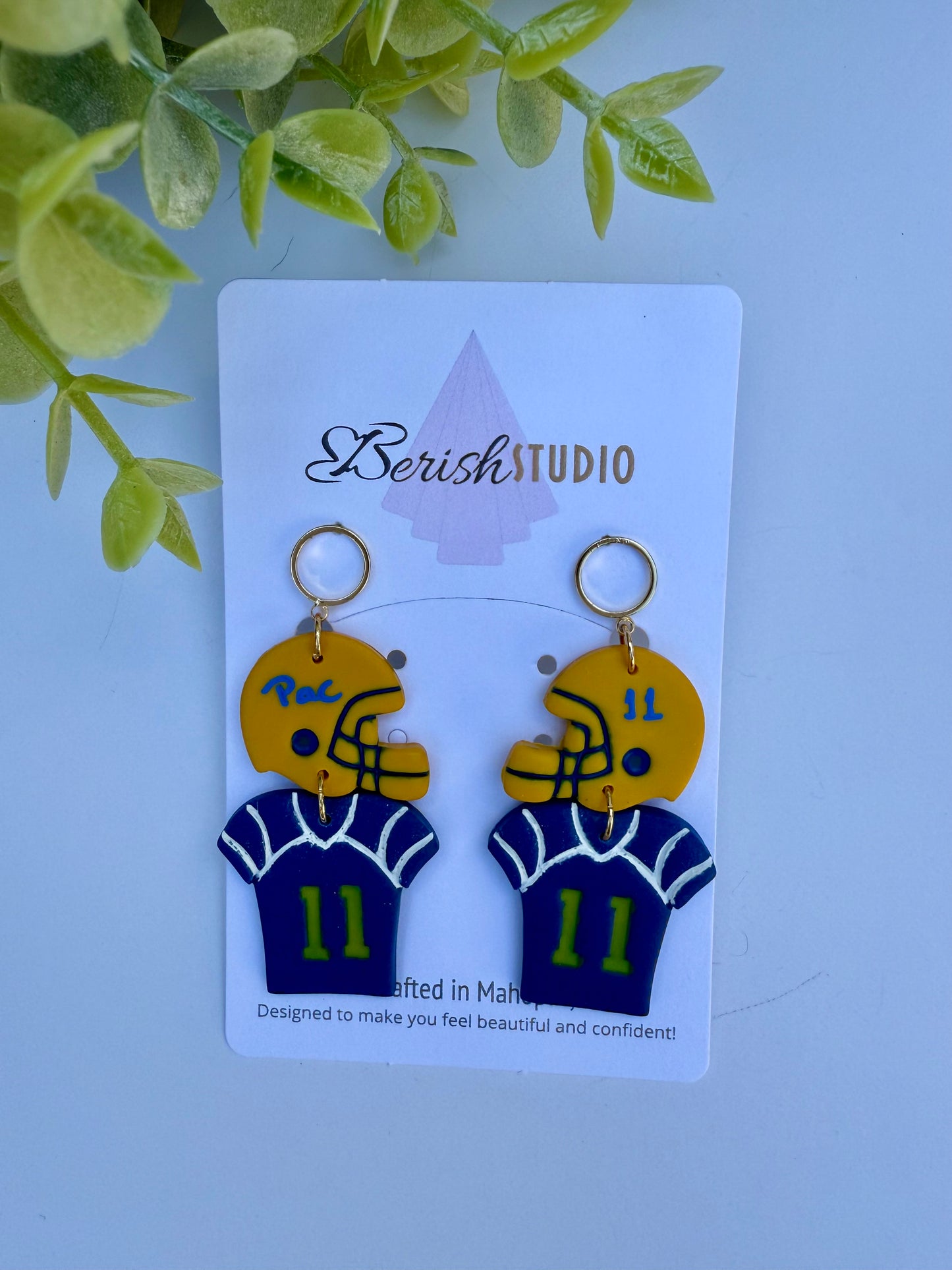 Football Helmet & Jersey Earrings