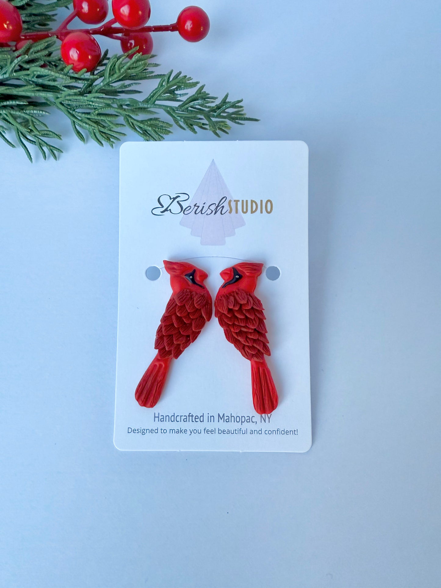 Red Cardinal Earrings