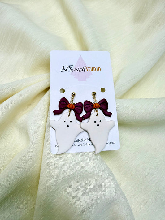 Ghost Earrings with Bow