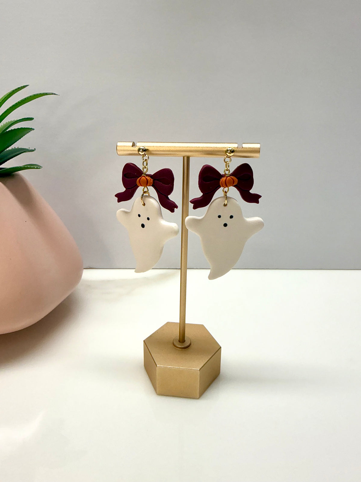Ghost Earrings with Bow