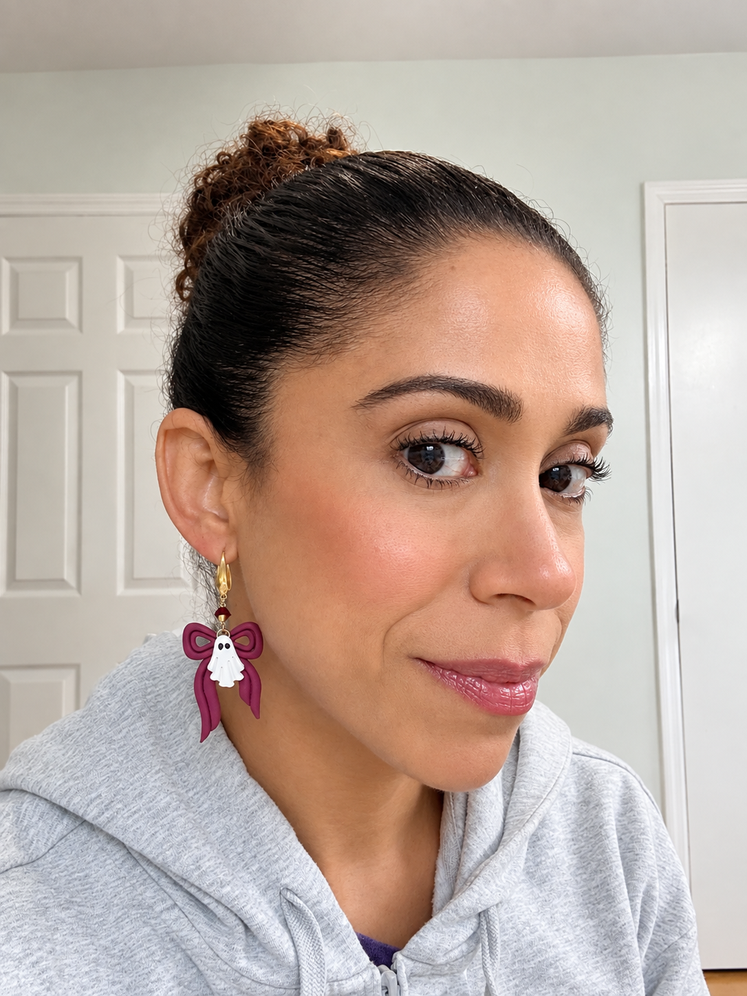 Ghost Earrings with Ribbon