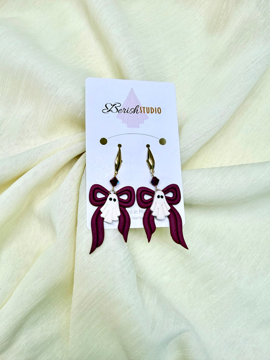 Ghost Earrings with Ribbon