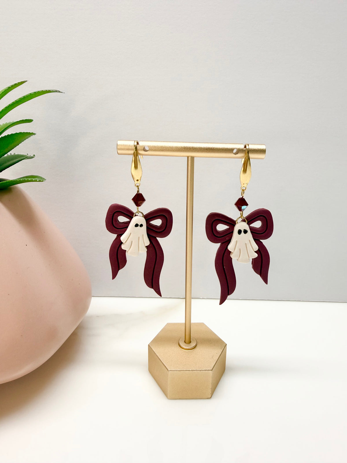 Ghost Earrings with Ribbon